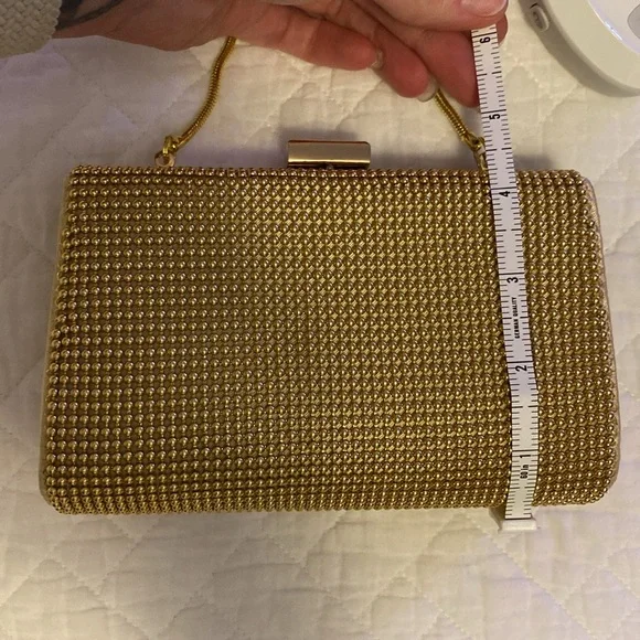 Vintage gold beaded purse / clutch EUC - Picture 8 of 10